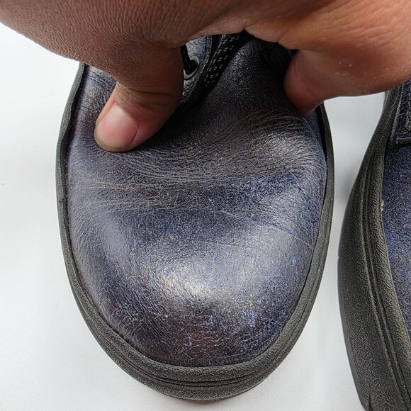 Wolverine 1000 Mile Mens Size 8 Blue Leather Lace Up Boots Casual Vibram Soles - Picture 7 of 14